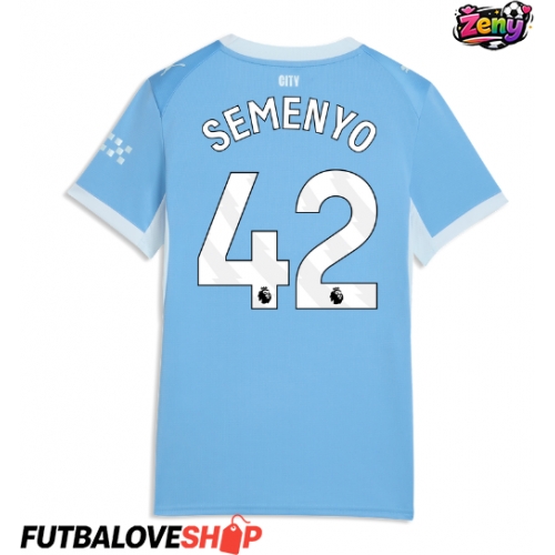 Dres Manchester City Antoine Semenyo #42 Domáci pre Ženy 2026-27 Krátky Rukáv